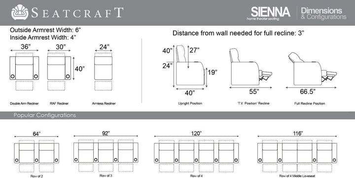 Sienna w/ Leather Gel and Power Recline