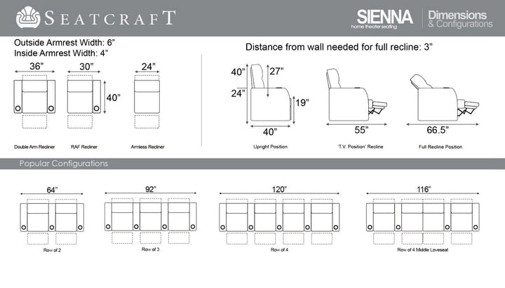 Sienna w/ Leather Gel and Power Recline