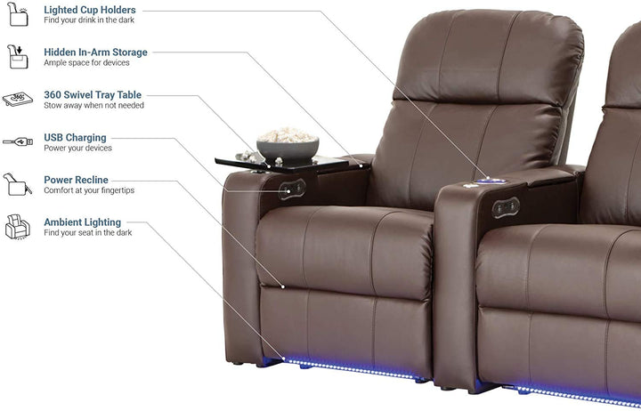 Venetian w/ Leather and Power Recline