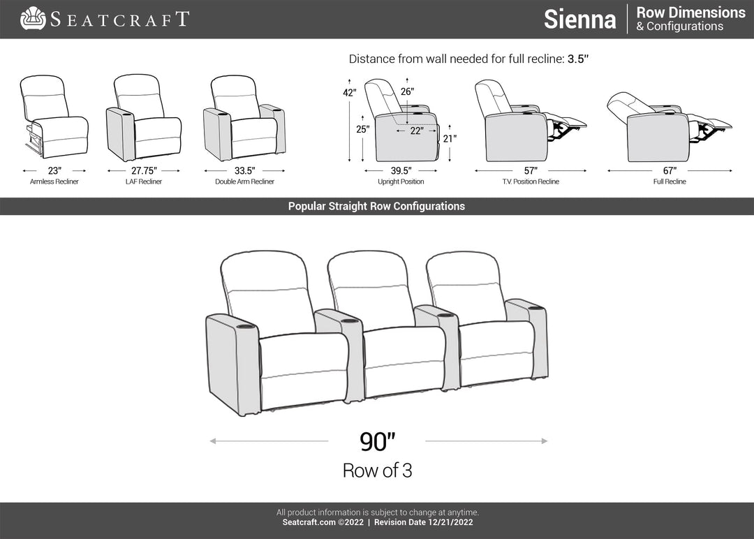 Sienna w/ Leather Gel and Power Recline