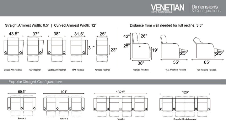 Venetian w/ Leather and Power Recline