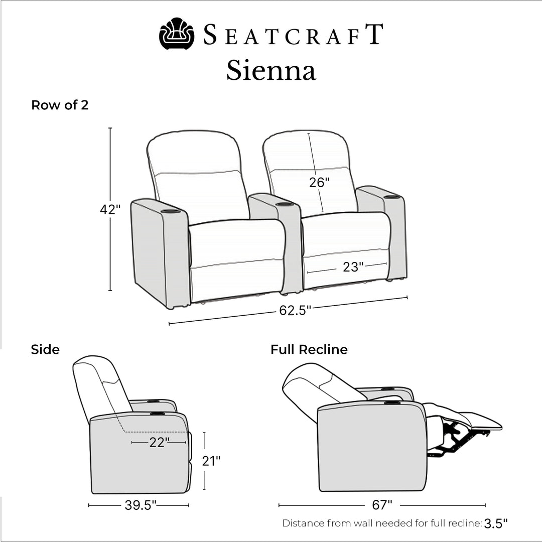 Sienna w/ Leather Gel and Power Recline