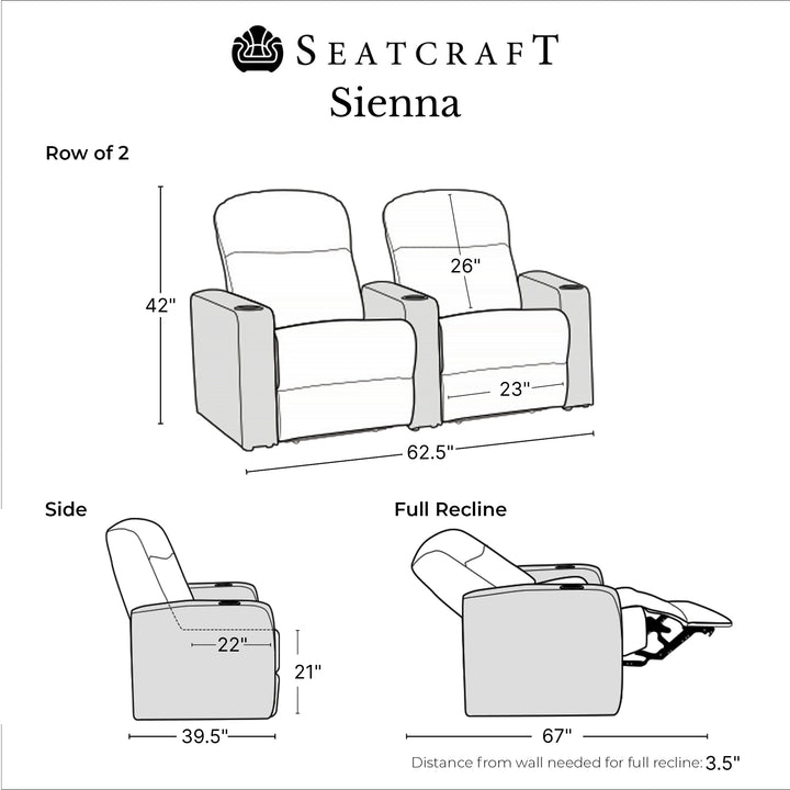 Sienna w/ Leather Gel and Power Recline