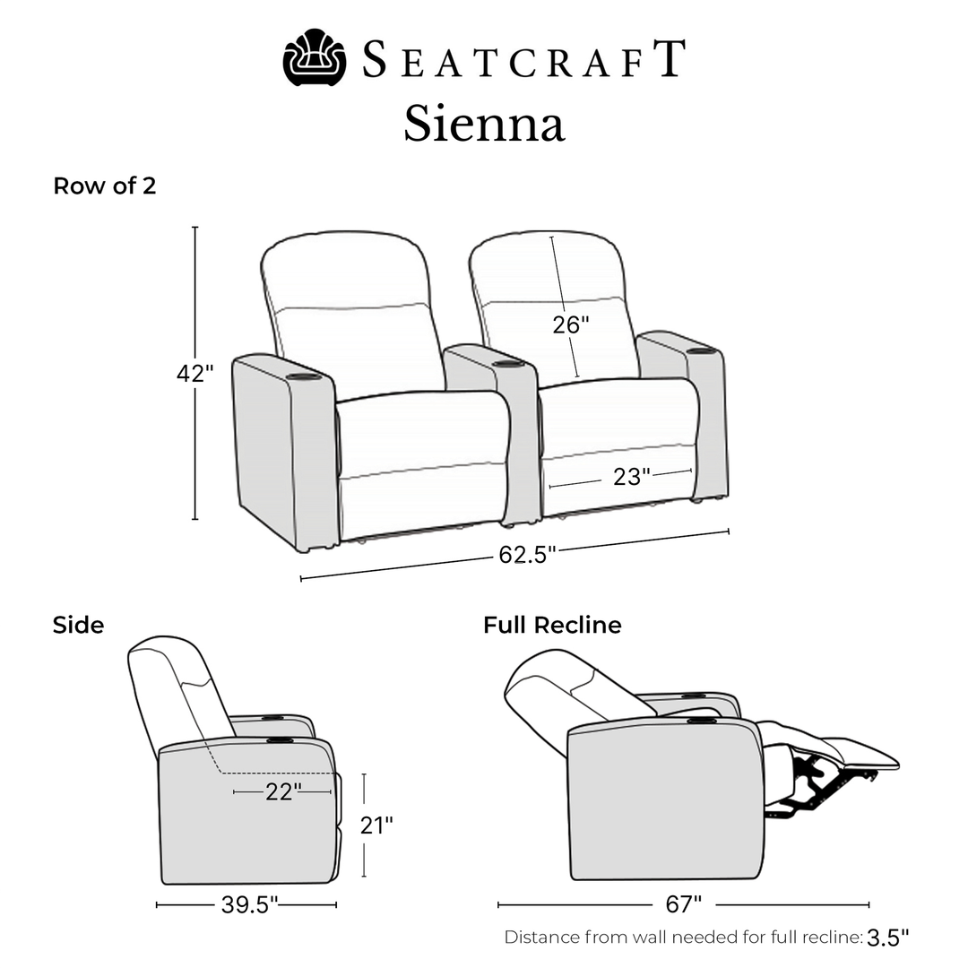 Sienna w/ Leather Gel and Power Recline