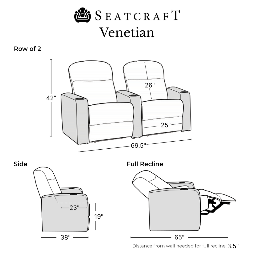 Venetian w/ Leather and Power Recline