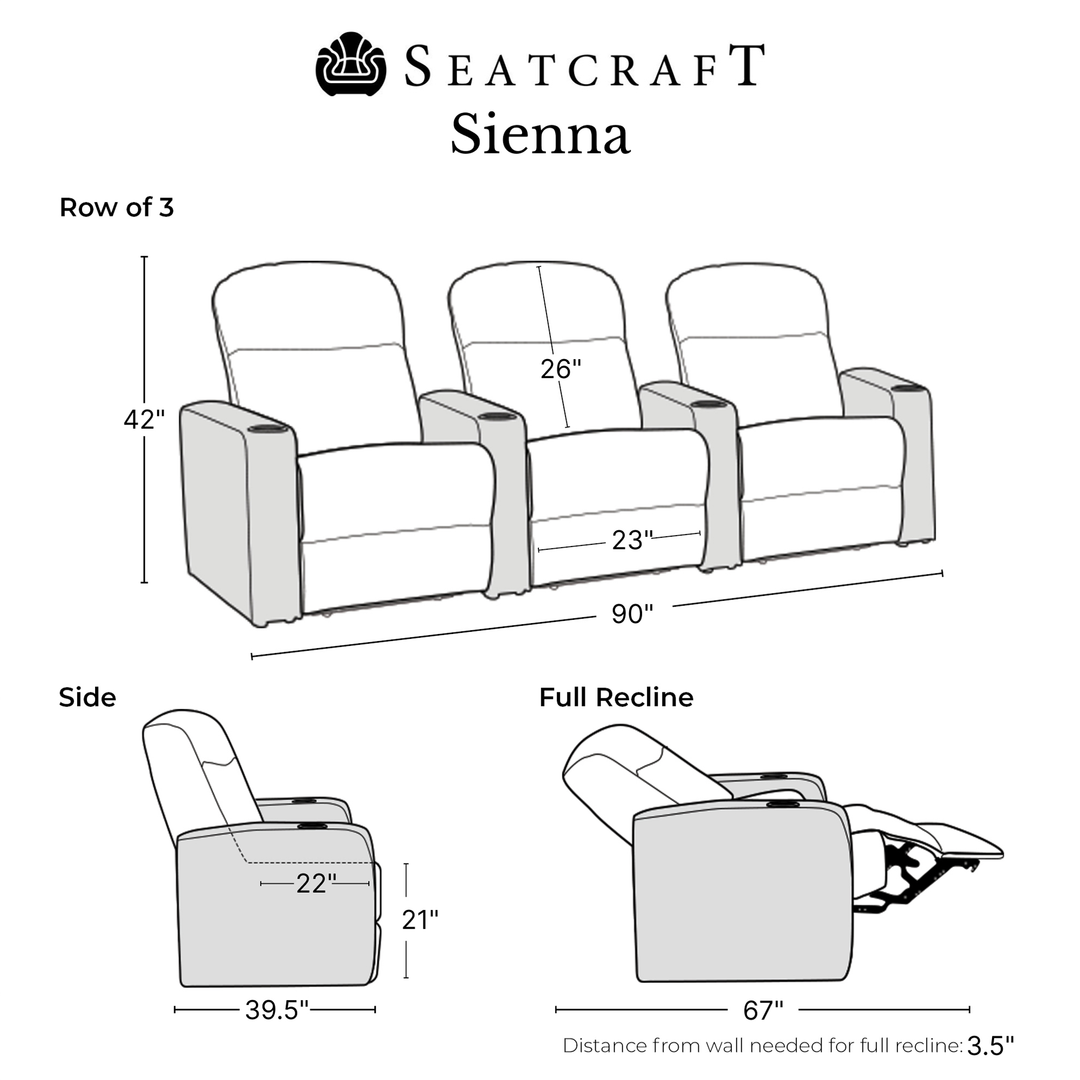 Sienna w/ Leather Gel and Power Recline