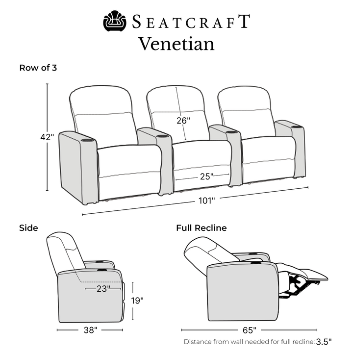 Venetian w/ Leather and Power Recline