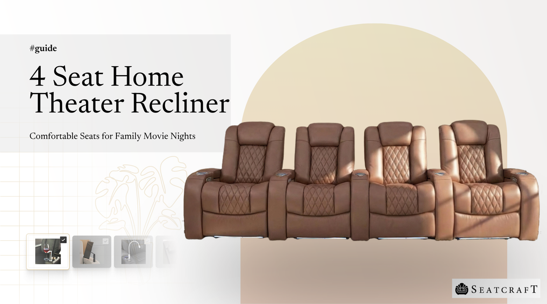 4 Seat Reclining Home Theater Seating with Premium Comfort and Style