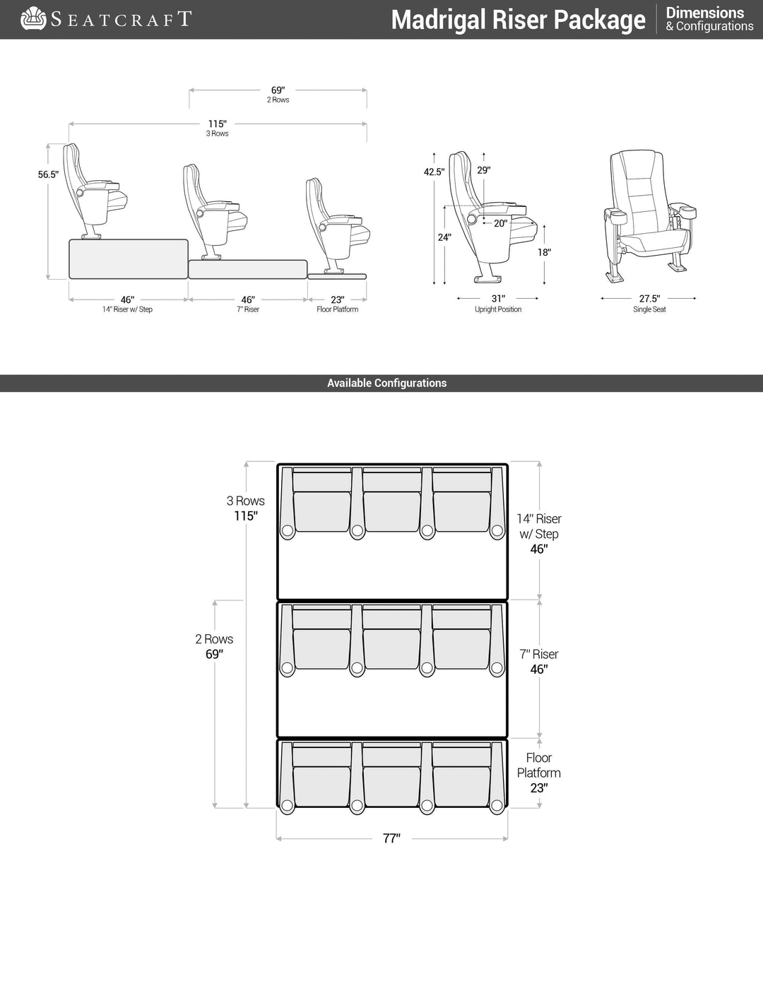 Madrigal w/ 2-Row Riser