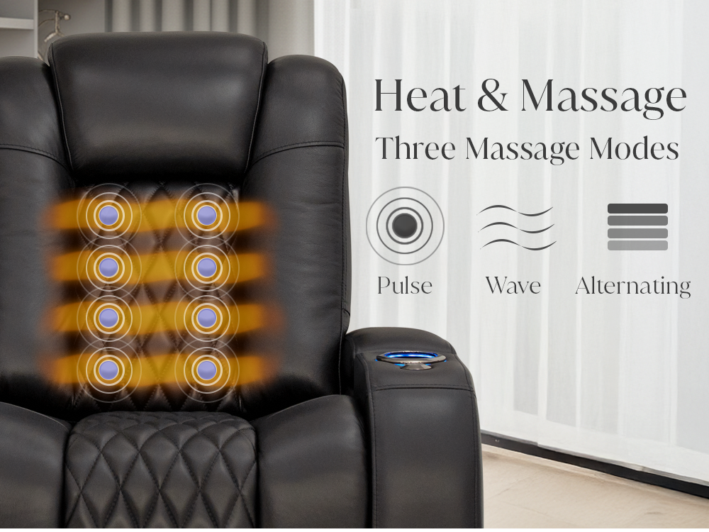 Black / Single Recliner / Single - Mobile Image 3