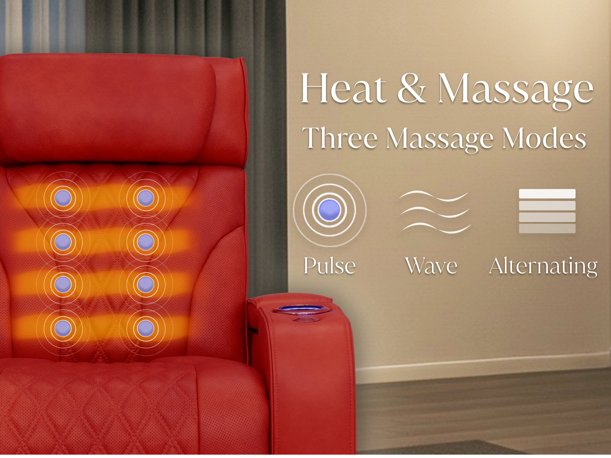 Red / Single Recliner / Single - Mobile Image 3