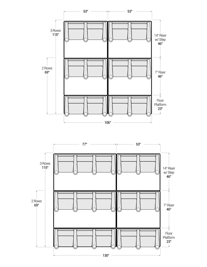 Montago w/ 2-Row Riser