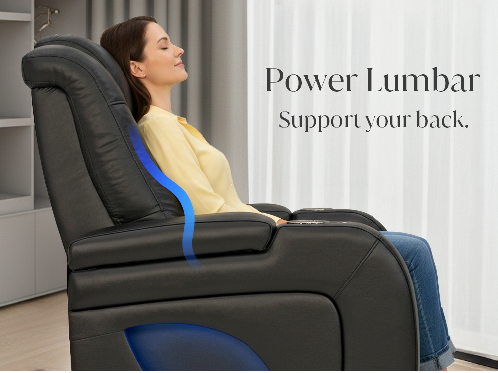 Black / Single Recliner / Single - Mobile Image 5