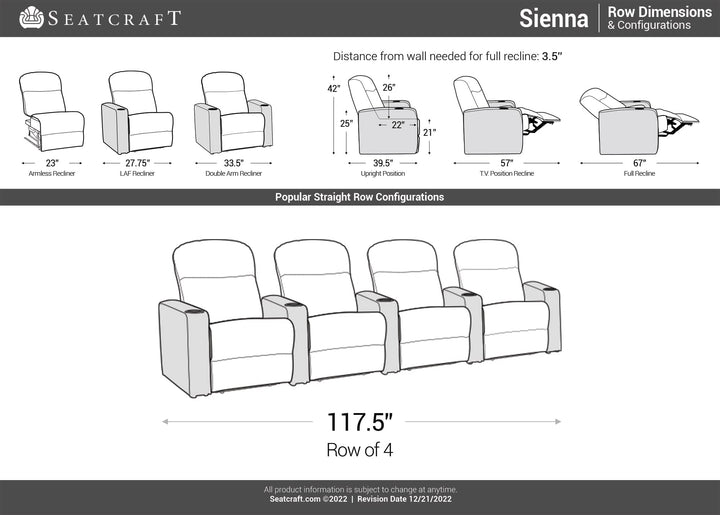 Sienna w/ Leather and Power Recline