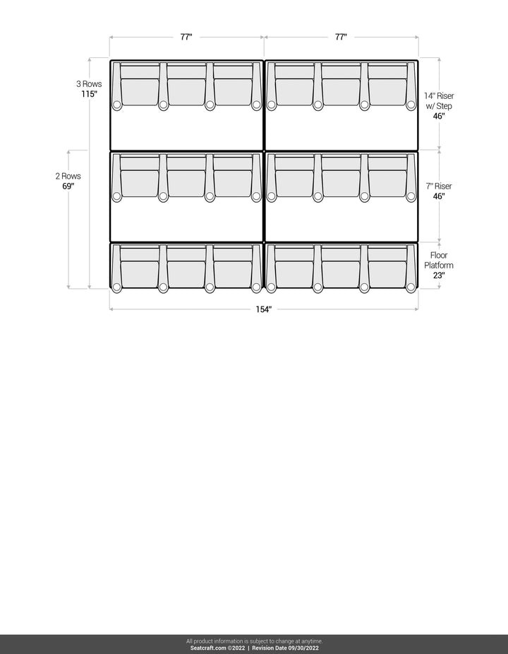 Montago w/ 3-Row Riser