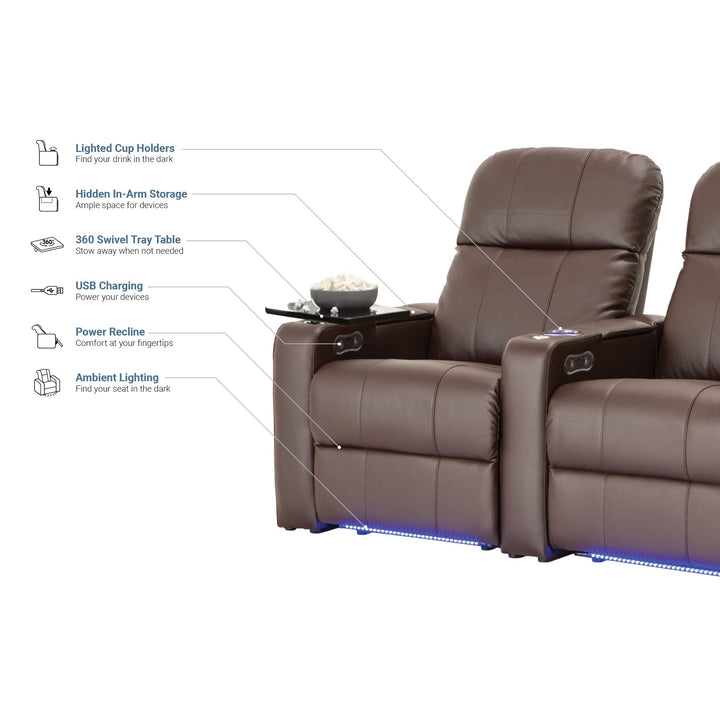 Venetian w/ Leather and Power Recline