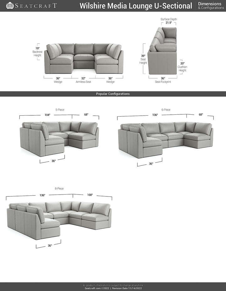 Wilshire Modular U-Sectional