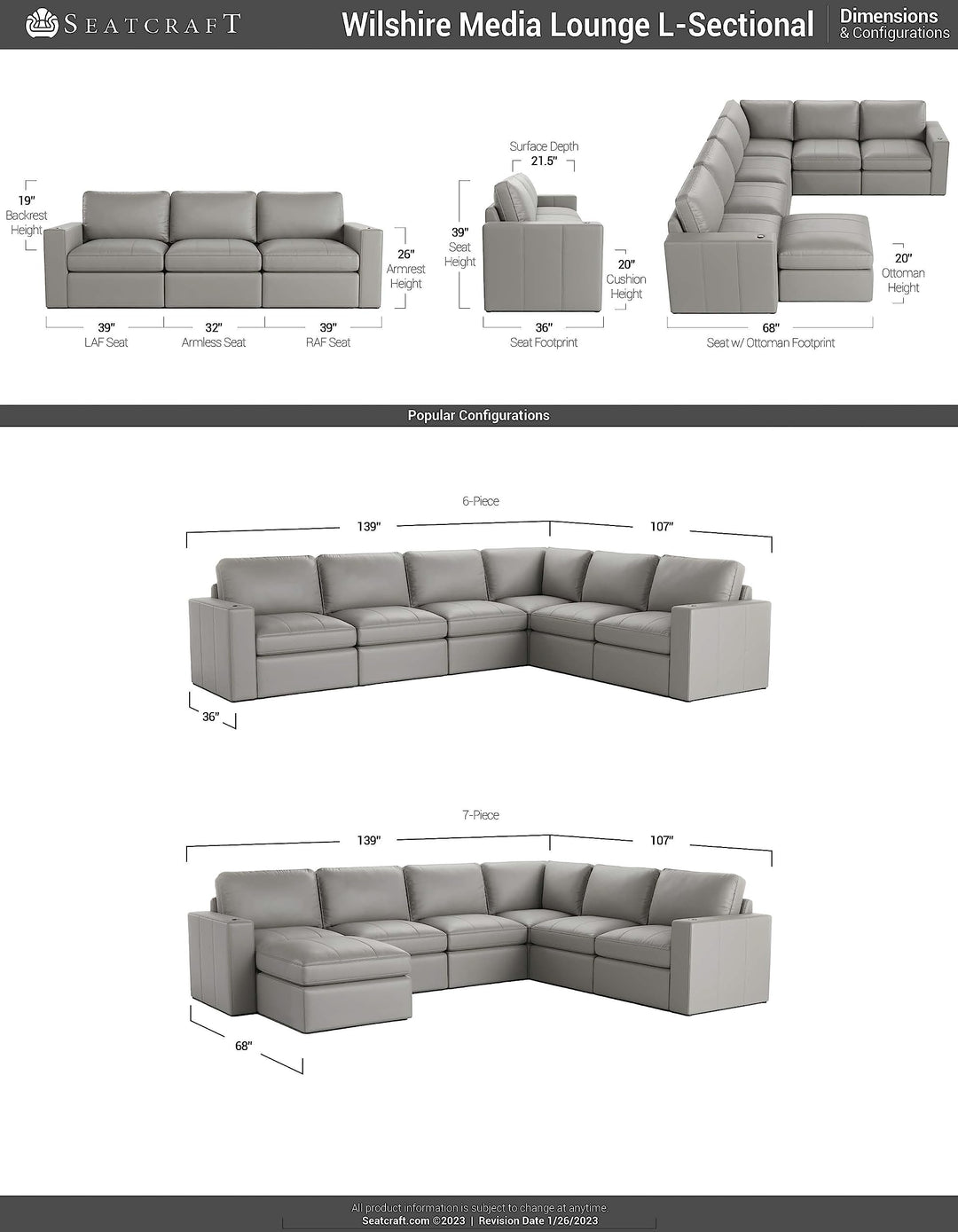 Wilshire Modular L-Sectional