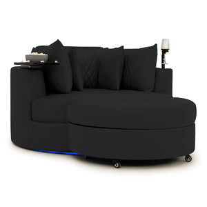 Swivel Cuddle w/ Leather