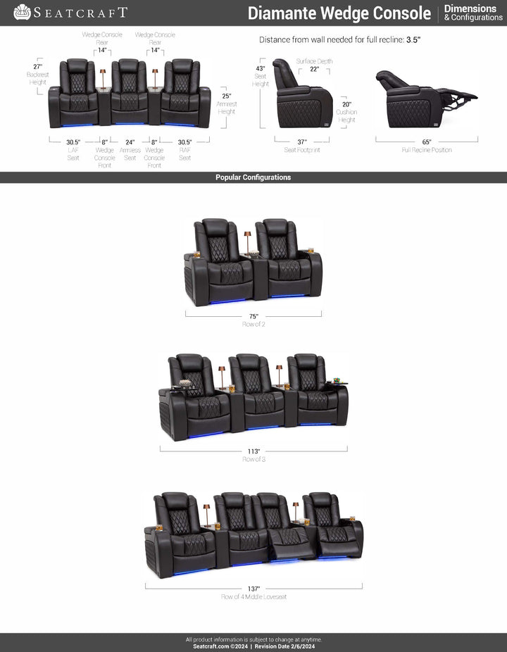 Diamante w/ Wedge Console