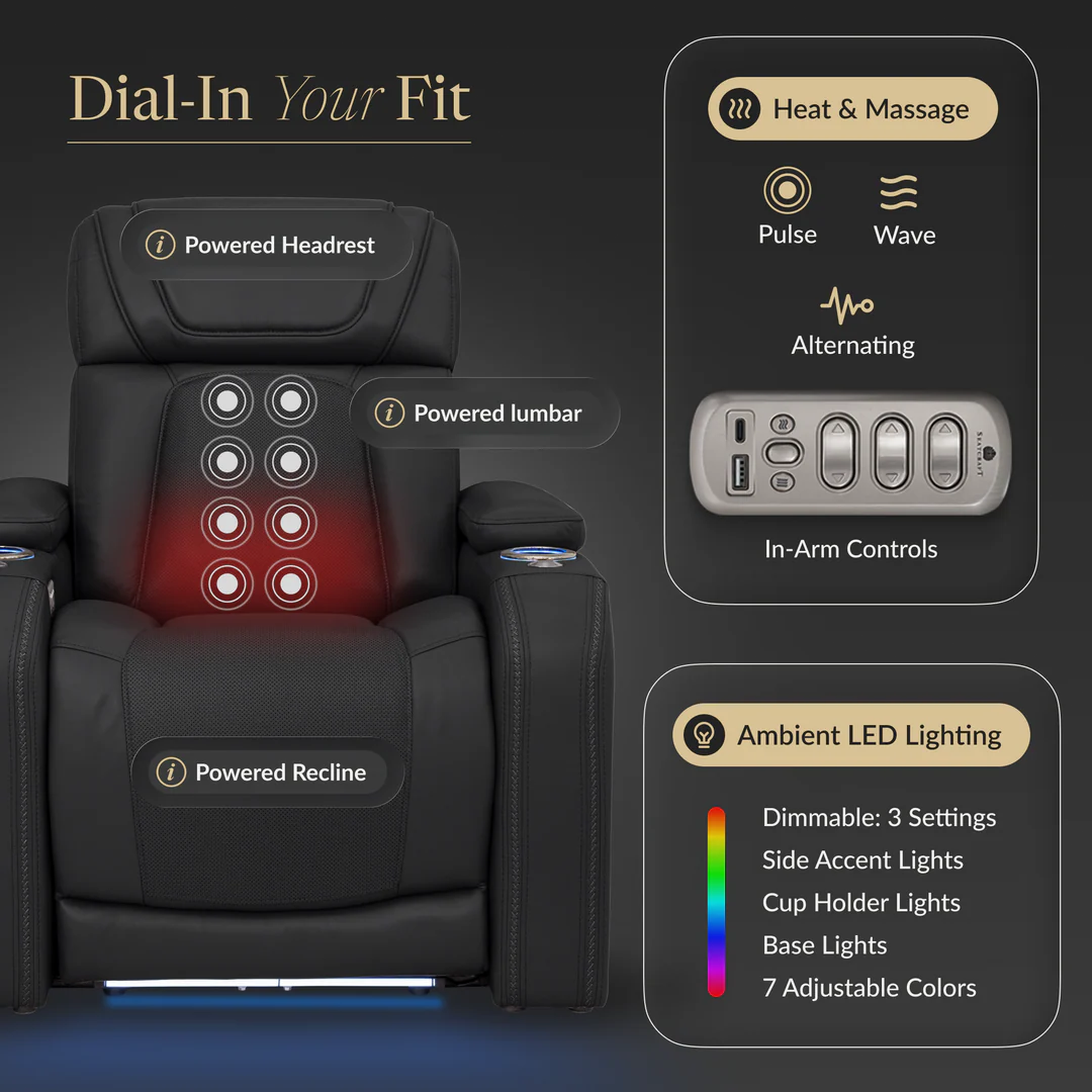 seatcraft home theater seat dial in your custom fit