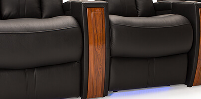 Seatcraft Monaco with Chaise and Inlaid Armrest Accents