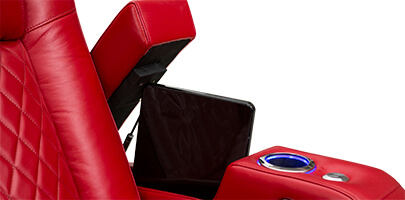 Seatcraft Anthem Home Theater Sofa In-Arm Storage