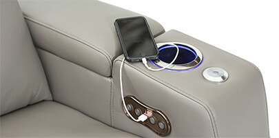 Seatcraft Calistoga Multimedia Sofa Storage Console