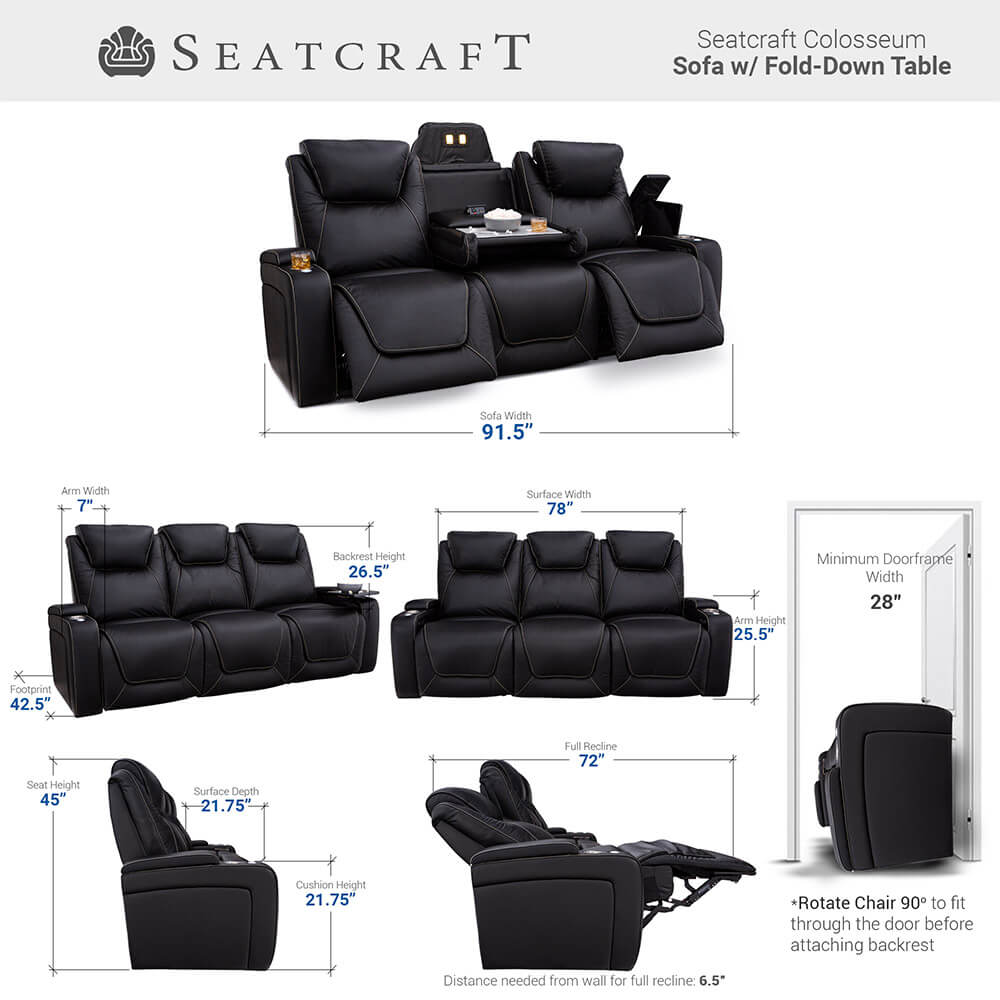 Seatcraft Colosseum Home Theater Sofa & Loveseat