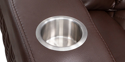 Seatcraft Carlsbad Multimedia Sectional Lighted Cupholders