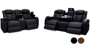 Seatcraft Cavalry Big and Tall Home Theater Sofa and Loveseat