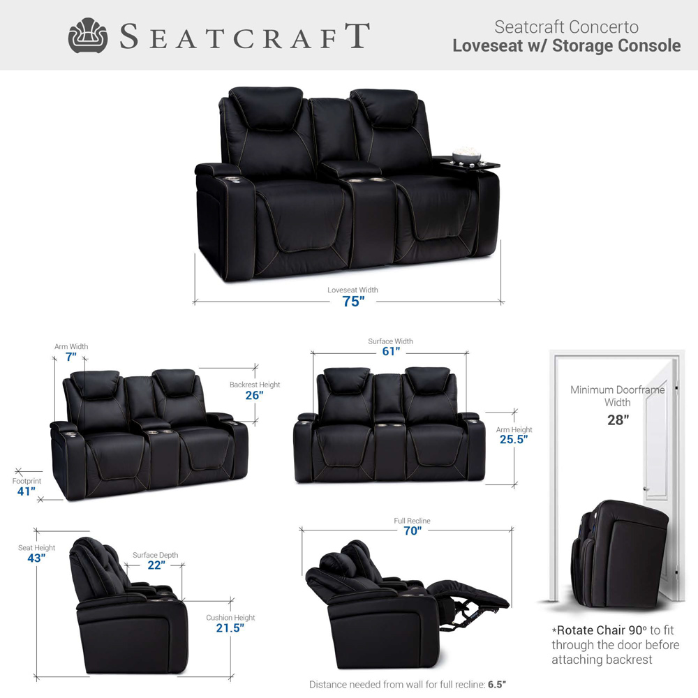 Seatcraft Anthem Home Theater Sofa