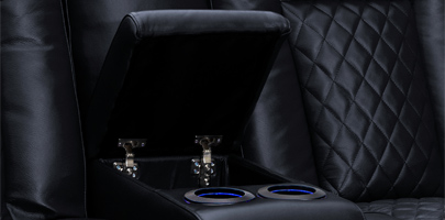 Seatcraft Anthem Home Theater Sofa Lighted Cupholders