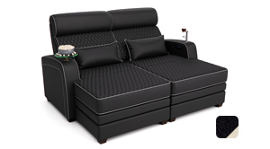 Seatcraft Haven Media Sectional Chaise Sofa