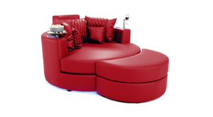 Seatcraft Swivel Cuddle Leather Chair